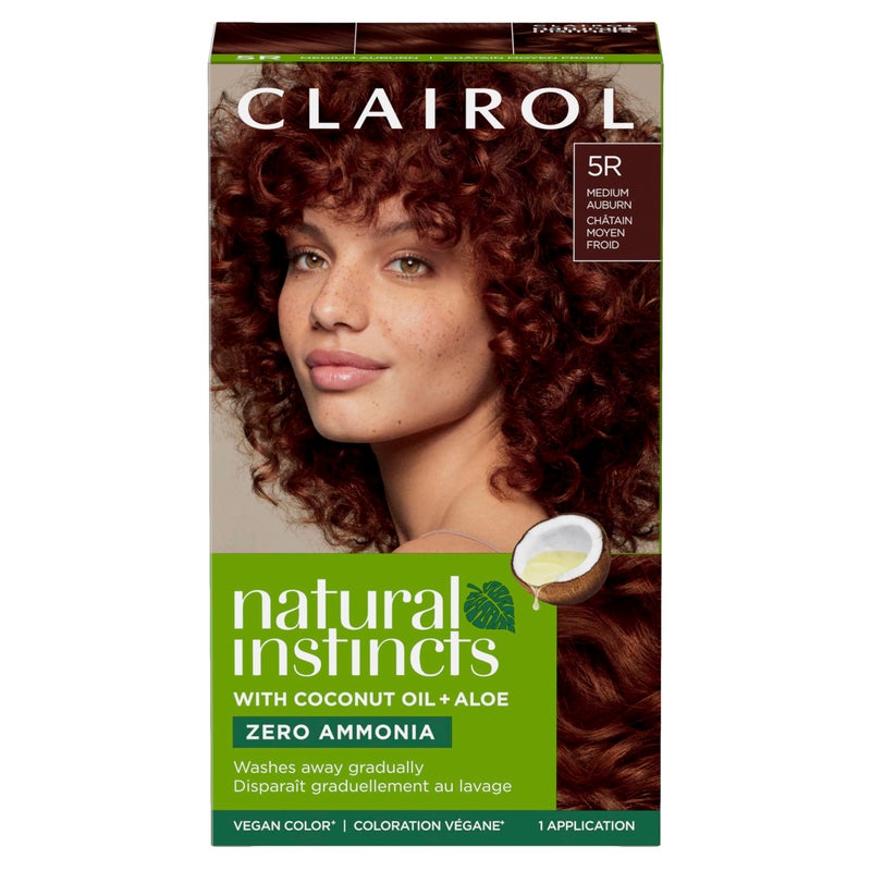 Clairol Natural Instincts Demi-Permanent Hair Dye, 5R Medium Auburn Hair Color, Pack of 1 - Image 1